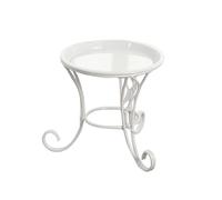 Supporto per piante in ferro battuto, 13,5 x 13,5 x 13,5 x 13 cm, compatto, scaffale decorativo in metallo con verniciatura a polvere e design robusto, mini supporto per piante per interni ed esterni,