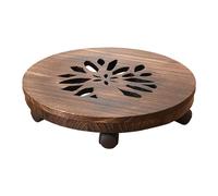 Supporto per piante in legno con ruote, sottovaso con ruote, vassoio per piante