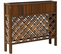 Supporto per Piante in Legno, fioriera da Giardino con Traliccio rialzato, divisorio e Recinzione per Fiori, Contenitore per Piante da Esterno e Interno (Naturale 100x25x120 cm)