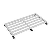 Supporto per piante in metallo bianco, 50 x 80 cm, per vaso da fiori e acquario con base robusta su ruote, perfetto per interni ed esterni, decorazione da giardino