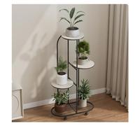 Supporto per piante in metallo con ruote, mensola per fiori da interno, decorazione naturale, elegante supporto per piante per la casa, scaffale salvaspazio per piante, organizer moderno per piante.