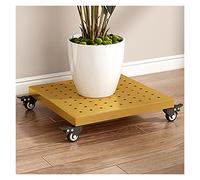 Supporto per piante in metallo con ruote, per interni ed esterni, base per vasi da fiori su ruote, colore oro, 40 cm, soluzione elegante e funzionale per esporre le piante