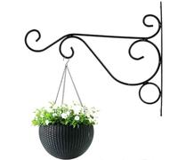 Supporto per Piante in Metallo, Eleganti Staffe per Cestini Appendere all'Aperto, Gancio a Muro per Cesto di Fiori in Ferro con Viti, Gancio Murale di Supporto per Lanterne Mangiatoia per Uccelli