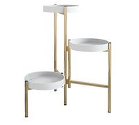 Supporto per piante in metallo nordico - Mensola multistrato per interni e soggiorno, elegante supporto per fiori in ferro, espositore moderno da pavimento per piante