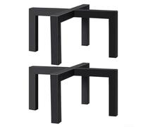 Supporto per piante in metallo per uso interno ed esterno, costruito con telaio in metallo e geometria ottimizzata delle gambe per l'equilibrio (30 x 30 x 15 (30,5 cm) 2 pezzi