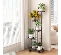 Supporto per Piante Multiple, Supporto per Fiori Da Interno, Espositore per Vasi per Soggiorno, Camera Da Letto, Finestra, Patio, Balcone E Così Via.(Black)