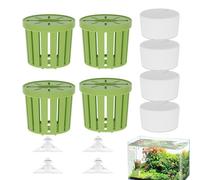 Supporto per piante per acquario, con ventose, vaso idroponico per acquario, per gamberetti Betta, terrario d'acqua dolce, decorazione per casa e lavoro