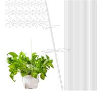 Supporto per piante per piante - bastoncini trasparenti per piante in vasi, supporto per piante acriliche | Punto di gancio dello stelo, pali di supporto per piante interne ed esterne, per