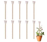 Supporto Per Piante Rampicanti Da Giardino Antenne Da Orto Esterno Con Pali in Legno Per Interno Monstera Pomodori Canne Porta Vera Fioriera Palo Rampicante Con (Scatola da 10 pezzi, 30 cm)