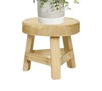 Supporto per piante - Rialzo rotondo in legno, sgabello per piante da interno, per esterni, giardino, cortile, fattoria, patio, soggiorno, bagno, cucina, fattoria