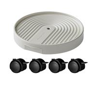 Supporto per piante rotanti - Base per piante da skateboard, 26 x 26 cm, diametro interno 23,5 cm, materiale trasparente con facile accesso, girevole a 360 gradi per una mobilità senza sforzo