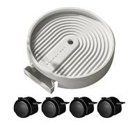 Supporto per piante rotanti - Base per piante da skateboard, 26 x 26 cm, diametro interno 23,5 cm, materiale trasparente con facile accesso, girevole a 360 gradi per una mobilità senza sforzo