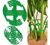 Supporto per piante rotondo verde da 8 pezzi, supporti per steli per piante da interno, uno grande e uno piccolo, facili da usare, strumenti convenienti che aiutano a crescere meglio, non facili da
