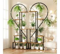 Supporto per piante Scaffale per fioriera multiplo a forma di mezzo cuore Espositore per fiori Scaffale per piante sospeso con scala a mezzo cuore creativo per la casa