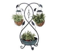 Lampada da Giardino Esterno Decorativa Solartopfleuchte Blumenständerlampe Akku