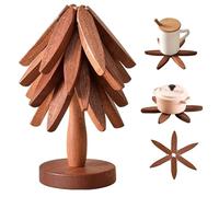 Supporto per piatti caldi, set di 3 supporti per piatti caldi a forma di albero, perfetta decorazione della cucina e protezione antiscottatura per pentole calde, padelle, ciotole