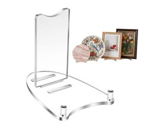 Supporto per piatti in acrilico, regolabile, supporto per libri, base decorativa, per casa, ufficio, appartamento arte, matrimonio, compleanno, inaugurazione della casa