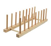Supporto per piatti per armadi da cucina, tagliere in legno di bambù, scolapiatti in legno, organizer per piatti, tazze e coperchio per pentole (1, 8 slot)