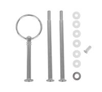 Supporto per piatto da torta 5 SET 3 livelli Corona for torta Alzata for piatto di frutta Maniglia for montaggio Supporto for asta hardware for la realizzazione feste matrimonio(Silver)