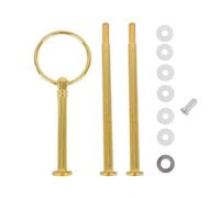Supporto per piatto da torta 5 SET 3 livelli Corona for torta Alzata for piatto di frutta Maniglia for montaggio Supporto for asta hardware for la realizzazione feste matrimonio(Gold)