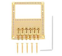 Supporto per pickup Humbucker con ponte a sella in metallo, parti di ricambio per chitarra TL, selle completamente regolabili con rulli funzionanti lisci, compatibile per chitarra (D'oro)