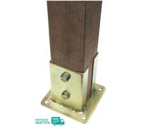 SUPPORTO PER PILASTRI 100X100 CON PIASTRA DI FISSAGGIO E PROFILI LATERALI A "C"