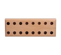 Supporto per pinze - Organizer in legno con 16 fori, contenitore ordinato e flessibile per pinze sotto il gambo di 12 mm, materiale di pino resistente, bella finitura in legno, officina e casa noi