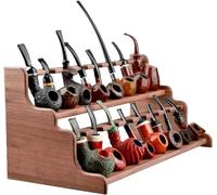 Supporto per pipa da tabacco, supporto in legno per 16 pipe, espositore decorativo e portasigari per uomini e donne