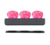 Supporto per plettri per chitarra, organizer per plettri da 8,1 x 1,4 x 0,5 cm, con 3 plettri, slot per parapù antiscivolo, facile da attaccare per accessori per strumenti a spago