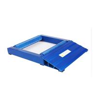 Supporto per pneumatici per moto in alluminio portatile, per catene, ruote, pulizia e lubrificazione, con rulli resistenti, rampa di sollevamento(Blue)