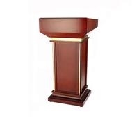 Supporto per podio a leggio, podio per discorsi Regolabile in Legno da 110 cm con cassetto e mobiletto Aperto, Multiuso per Ufficio, Chiesa e conferenze