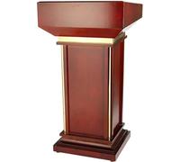 Supporto per podio in acrilico con design in legno massello per conferenze di hotel, reception e conversazioni pubbliche, elegante, durevole, soluzione professionale per presentazioni