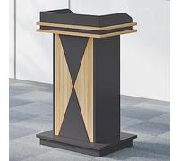 Supporto per podio in legno con ripiano, banco per ricevimenti, insegnanti, pulpito della chiesa, resistente supporto per presentazioni in legno per scuole ed eventi