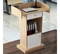 Supporto per podio in legno di alta qualità, per aule e chiese, altezza 121,9 cm, con cassetto, elegante scrivania da lettura per lezioni ed eventi