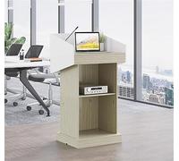 Supporto per podio in legno per chiesa e scuola, ampia superficie di lettura, podio di attività, leggio per riunioni, supporto per presentazioni per insegnanti, design resistente ed elegante