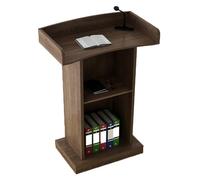 Supporto per podio in legno per chiese, uffici, conferenze e ristoranti, altezza regolabile, design elegante e attrezzatura portatile per parlare in pubblico