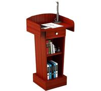 Supporto per podio in legno per presentazioni, conferenze e uso in chiesa, regolabile in altezza, elegante design marrone, ideale per computer portatile e computer, accessori per casa e ufficio