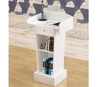 Supporto per podio in legno per presentazioni, leggio portatile per chiesa, casa e ufficio, elegante supporto per computer portatile, per conferenze e conversazioni in pubblico