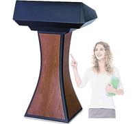 Supporto per podio in legno per scuola e conferenze, tavolo per discorsi, reception, reception dell'hotel, scrivania di benvenuto, versatile podio in legno per presentazioni ed eventi