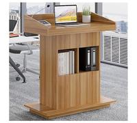 Supporto per podio in legno resistente per chiesa, ufficio e scuola, elegante leggio multimediale con spazio per conferenze, seminari e ristoranti, design funzionale per presentazioni