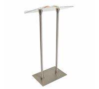 Supporto per podio in metallo acrilico autoportante moderno supporto per podio leghi e pulpiti per chiesa sale concerti discorsi base a doppio polo in Meta