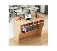 Supporto per podio per leggio, moderno, in legno, per pulpiti di chiese, podi da pavimento, scrivania, portatile, podio, pulpito multifunzionale, supporto per presentazioni in aula (quercia, 120 * 60