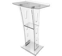 Supporto per podio portatile in acrilico trasparente, leggero per eventi, capacità di carico 80 kg, elegante e stabile, ideale per presentazioni e conversazioni in pubblico