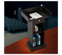 Supporto per podio portatile in legno nero, resistente, per chiese, conferenze, aule, discorsi pubblici e reception, versatile