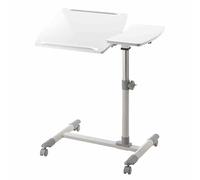 Supporto per podio portatile regolabile in altezza con ruote, scrivania inclinabile, perfetto per conferenze, matrimoni, chiese e aule, ideale per discorsi e presentazioni (colore del tronco)
