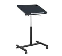 Supporto per podio regolabile in altezza, scrivania portatile su ruote, postazione di lavoro mobile per ufficio, casa, scuola, auditorium, leggio in piedi nero