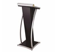 Supporto per podio regolabile in metallo per chiese, aule e uffici - Ripiano superiore inclinato per lettura, presentazioni e uso del computer portatile - Pulpito versatile per palcoscenici