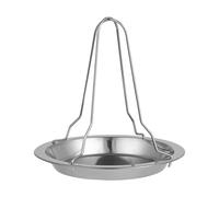 Supporto per pollo per forno, griglia pieghevole in acciaio inox antiaderente, grande supporto verticale per pollo, per cucina, cibo, picnic, barbecue, forno a carbone