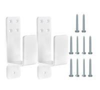 Supporto per porta in metallo - Set di 2 supporti di sicurezza in barra d'acciaio - Rinforzo per porta, staffe metalliche per serratura della porta, clip di blocco porta di sicurezza per appendiabiti