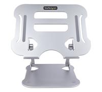 StarTech.com Supporto per PC Portatile da Scrivania - Stand Ergonomico ad Altezza Regolabile per Notebook, Rialzo Inclinato in Alluminio per Computer Portatili fino a 10kg - Alzata Portatile da Tavolo per Laptop